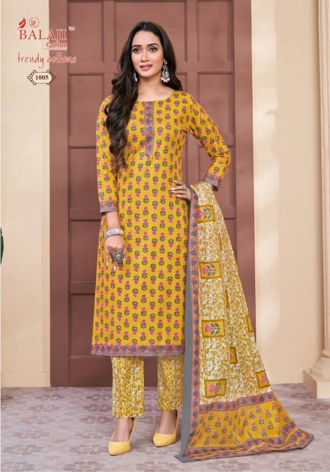 Trendy Cotton Vol 1 By Balaji Cotton Dress Material Wholesale Shop In Surat
